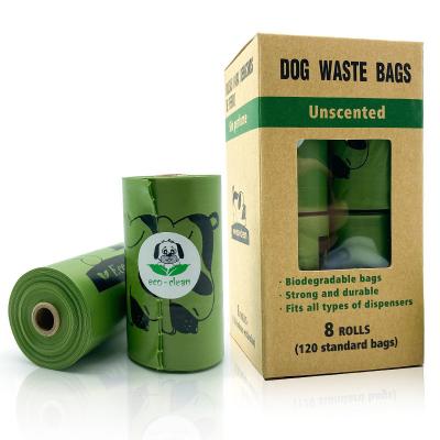 China Factory Wholesale Eco Friendly Disposable 100% Biodegradable Cat Poo Dog Pet Waste Poop Bags Viable With Stand for sale