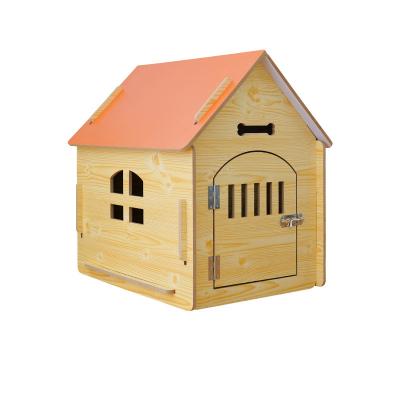 China Hot Sale Detachable Outdoor Wooden Pet Nest Kennel Dog Cat House Cabin Cage Stored for sale