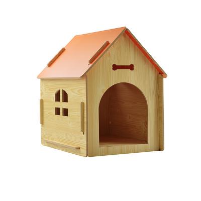 China Viable Hot Sale Manufacturer Direct Selling Detachable Pet Nest Kennel Dog Cat House Outdoor Wooden Cabin Cage for sale