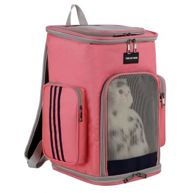 China Hot Selling Dog Travel Bag Portable Breathable Backpack Luxury Folding Soft Sided Pet Carrier for sale