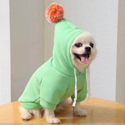 China Stocked Autumn And Winter Dog Clothes Pet Clothes Hooded Padded Fleece Bear Costume for sale