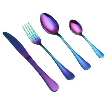 China Stocked Western Style Steak Knife, Fork, 4pcs Spoon Stainless Steel Western Tableware Hotel Tableware for sale