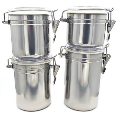 China Freshness Preservation Sealed Stainless Steel Tank 4pcs Set Kitchen Storage Tank Kitchen Sealed Cans for sale