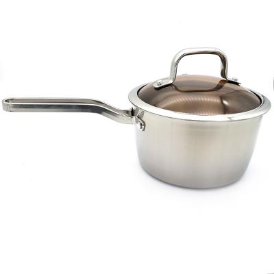 China Stocked good quality 304 stainless steel milk pot cooking pot cookware soup pot for sale