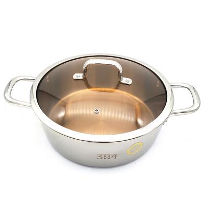 China Good Quality 304 Stainless Steel Hot Pot Soup Pot High Grade Stocked Soup Pot for sale