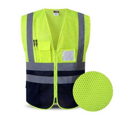 China High Visibility XXL EN471 ANSI107 Multi Pockets Work Mesh Reflective Safety Vest Jacket for sale