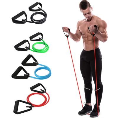 China Durable 120cm Fitness Resistance Bands Gym Yoga Pull Rope Workout Excerciser Elastic Home Training Equipment for sale