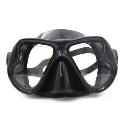 China Adult Snorkeling Scuba Diving Mask Amazon Top Selling Silicone Tempered Glass Dive Goggles for sale