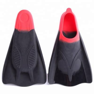 China Custom Made Eco-Friendly Logo Short Blade Full Silicone Spearfishing Training Snorkeling Fins for sale