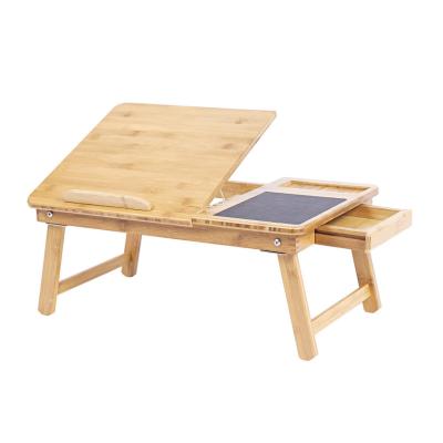 China Foldable Multifunctional Home Study Folding Adjustable 100% Bamboo Laptop Table for sale