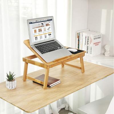 China 2022 Foldable Adjustable Home Laptop Desk Bed Study Stand Bamboo Portable Folding Table for sale