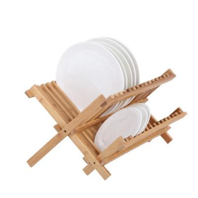 China Viable Hot Sales Multifunctional Kitchen Dish Rack Folding Bamboo Dish Drying Rack for sale