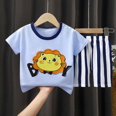 China Formal Customized Children's Clothes Suit Summer Baby Boy Clothes Short Suit T-shirt 2 Pieces For Kids for sale