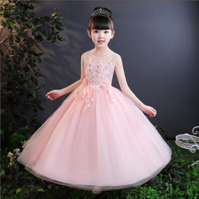 China Summer Washable Girls Dress Sleeveless Princess Performance Dress Children's Party Dress Gowns for sale