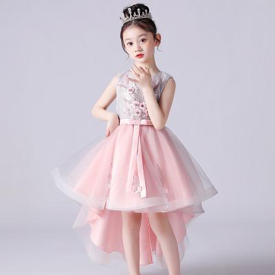 China Breathable Princess Party Birthday Dress Girls Clothes Mesh Evening Trailing Dresses For Girls for sale