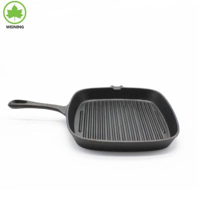 China Sustainable Cast Iron Preseasoned Grill Pan for sale