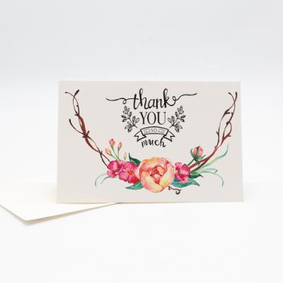 China paper & Cardboard Amazon Recycled Paper Thank You Greeting Card Postcards With Logo Printing Business Customized Fancy Design Offset for sale