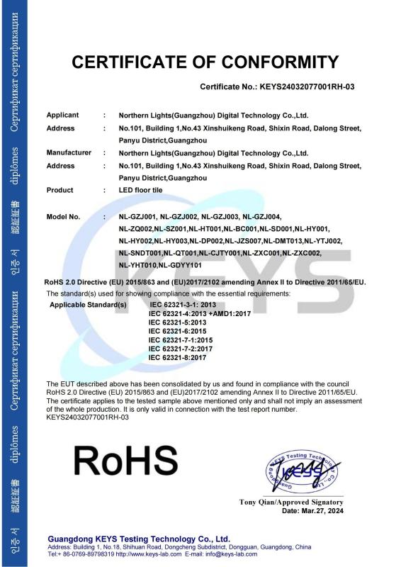 ROHS - Northern Lights (Guangzhou) Digital Technology Co.,Ltd