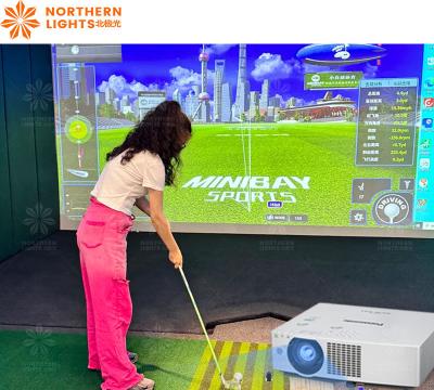 Cina Simulatore di golf Indoor Golf Screen Proiezione interattiva Ar Golf Sport Simulator in vendita