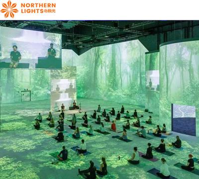 China Yoga Studio Holographic Projection Digital Art 360 Immersive Projection Experience Room Te koop