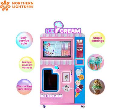 China Strawberry Blueberry Flavour Remote Smart Phone Control Ice Cream Vending Machine zu verkaufen