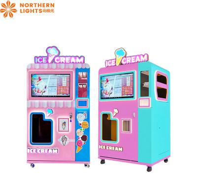 China Fully Automatic Smart Cards Coins Bills Payment High-Tech Ice Cream Vending Machine for sale