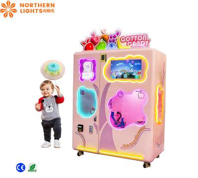 China Intelligent Automatic Cotton Marshmallow Vending Machine Cotton Candy Sugar Maker zu verkaufen