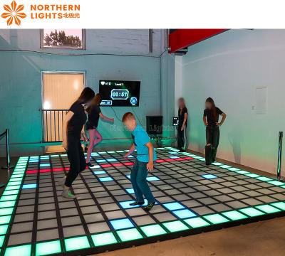 China Brick Dance Floor Licht Interaktives LED-Boden 30x30cm Aktives Spiel für Innenräume zu verkaufen