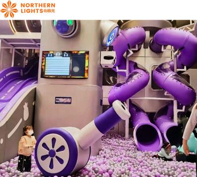 China Niños Interactivos Gran diapositivas Temática de cañón de aire Jardín de juegos de entretenimiento en interiores en venta