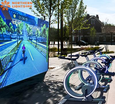 China Bicicleta dinâmica Parque interno ao ar livre Parque de jogos Exercício Ar Interativo Desporto Jogo à venda