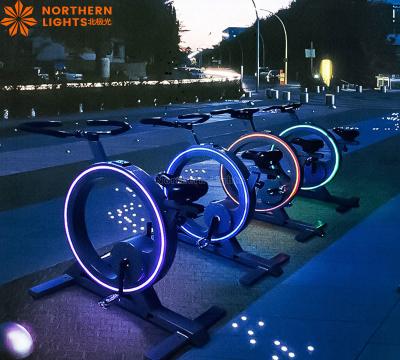 China Nieuwe sportgames Vr Ar Dynamische fiets oefenfiets met videoprojector Te koop