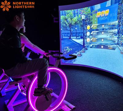 China Custom Multi Player Outdoor Exercise Interact Bicycle Interactive Projection for sale