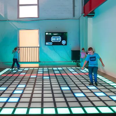 China Activate Game Led Floor 30x30cm Interactive Light Active Game Led Dance Floor for sale