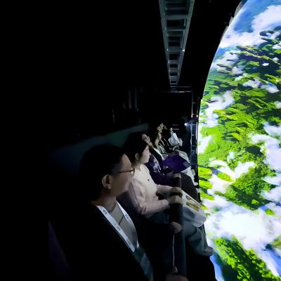 China Flying Cinema 2025 Nuevo simulador de montañas rusas Dome Cinema Realidad Virtual Movimiento en venta