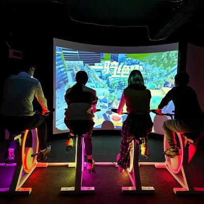 China Outdoor Interactive Bike Game Dynamic Exercise Bike With Interactive Games for sale