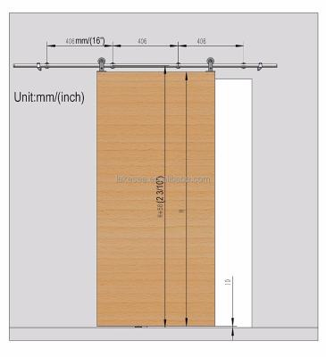 China Slide of 6.6FT sliding barn door hardware/sliding door track/sliding door system for sale