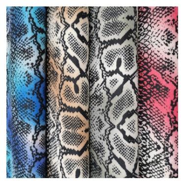 China Hot Sale Fashion Polyester Fabric Shrink-Resistant Snakeskin Print Korean Velvet Fabric for sale