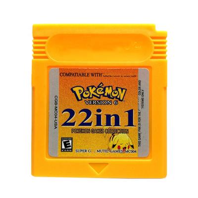 China 22 in 1 Multi Builds Cartridge for GBC Video Game Console Pokemon Handheld Trading Card SFGBC01 for sale