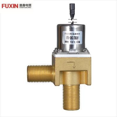 China General FUXIN FD-08C Copper 1/2inch Thread Locking Water Solenoid Valve Magnetic Stainless Coil Head DC6V for sale