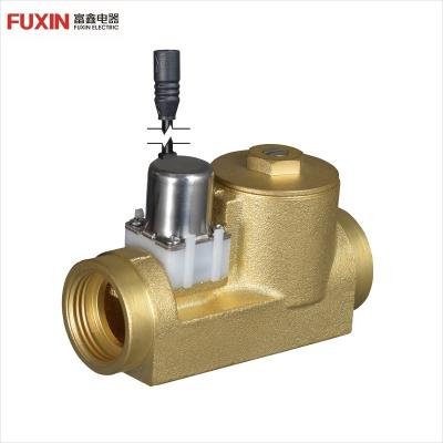 China General FUXIN FD-823 Brass Water Solenoid Valve Touch Large Flow Squat Pan Toilet G1 Free Wire DC6V 12V for sale