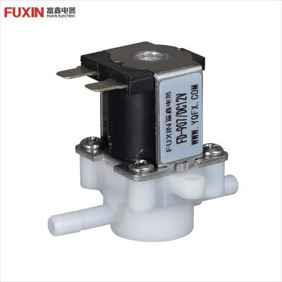 China General FUXIN FD-907 DC12V 24V Food Grade POM 1/4 Connector Quick Purifier Plastic RO Water Solenoid Valve for sale