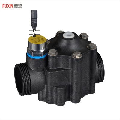 China General FUXIN FD-826 Black PPO PPA Piston Plastic Water Magnetic Solenoid Valve Locking Control Valve M22 G1 Irrigation WC for sale