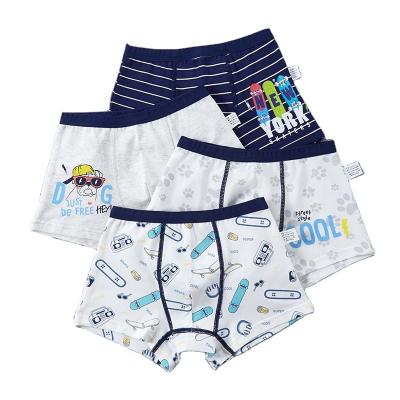 China Factory Custom Kids Boys Underwear Fashion Kids Boxer Cotton Boy Shorts Underwear Breathable for sale