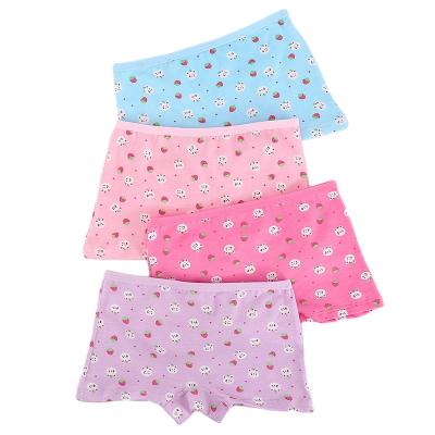 China Breathable Cute Cartoon Panties Cotton Boxer Briefs Comfortable Girls Underwear Kids for sale