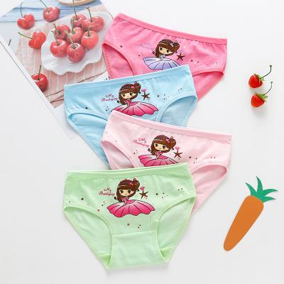 China Cute Breathable Custom Cotton Boxer Kids Underwear 1 Dozen Girls Underwear Panties for sale