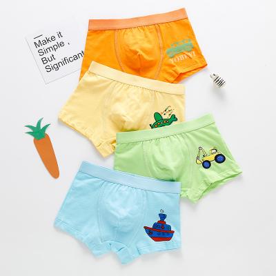 China Wholesale Custom Breathable Boy Boxers Cute Cotton Kids Underwear for sale