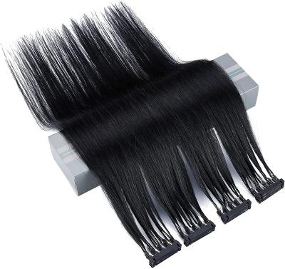 China Full Cuticle Aligned 6d Hair Extension Fashion Color Real Hair Invisible Tiny Curl For Salon for sale