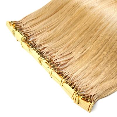 China Full Cuticle Aligned Straight Hair 6d Extension Wholesale Unprocessed 6d Hair Extension Invisible Straight for sale