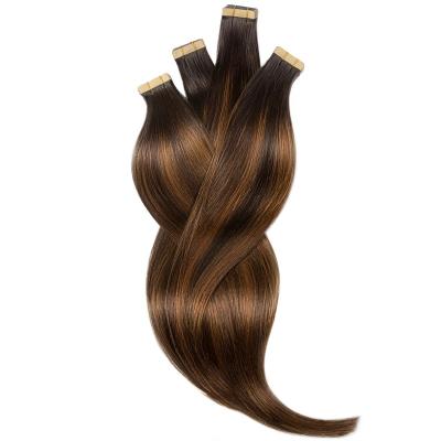 China Hot Selling Curly Loop Tape Hair Extension No Double Shedding Remy Tape In Hair Extension Natural High Quality Pulled for sale