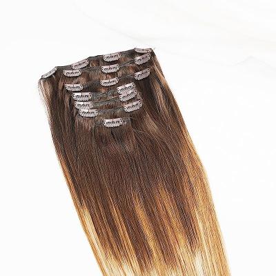 China ALL Ombre 100 Wholesale Cheap Peruvian Virgin Hair Clip In Hair Extensions for sale